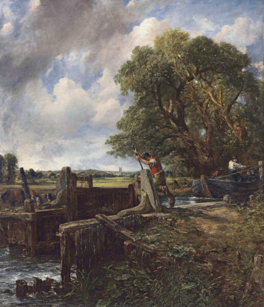 John Constable, The Lock, 1824, oil on canvas, 142.2cm x 120.7cm, Private Collection, Wikimedia Commons.