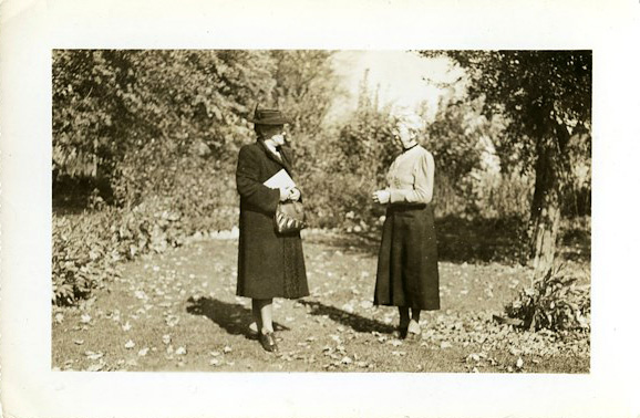 Phoebe Watson (right) standing with an unidentified woman, 1941. HWHG Permanent Collection.