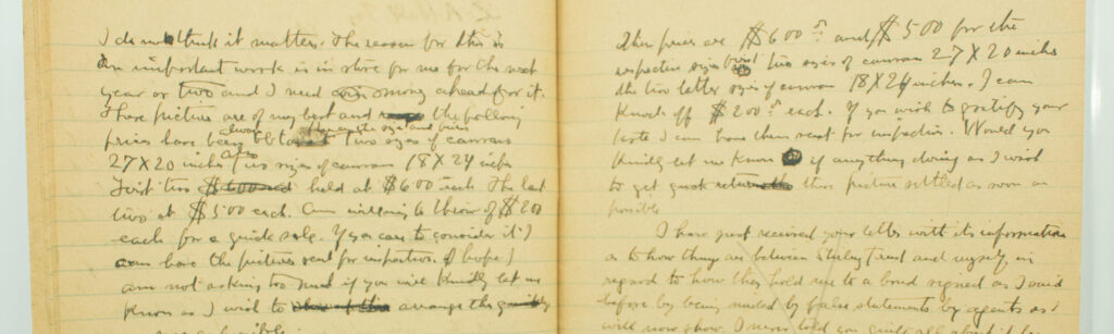 closeup of handwritten book