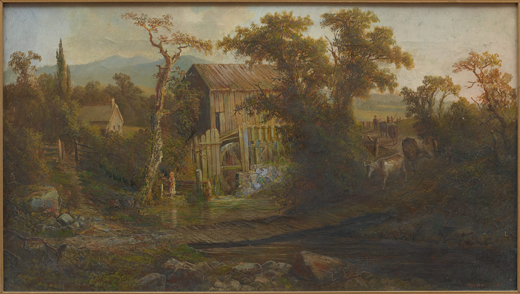 Homer Watson, The Old Mill. 1879, oil on board. HWHG Permanent Collection.