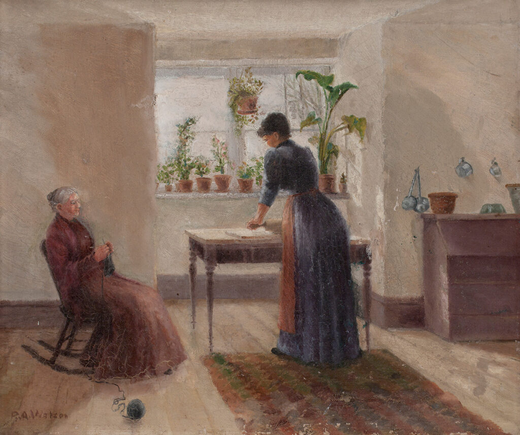 Phoebe Watson, Untitled (Watson House Basement). Undated, Oil on Canvas. HWHG Permanent Collection.