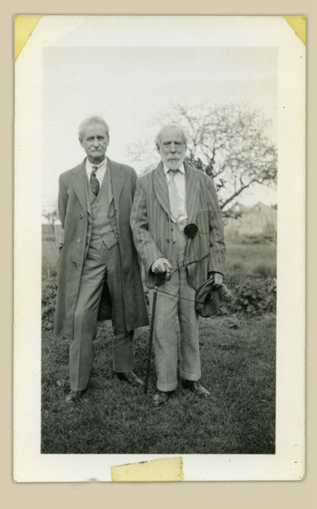 Homer Watson (right) and John Sloan Gordon (left), 1935. HWHG Permanent Collection.