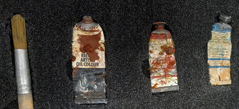 historic oil paint tubes