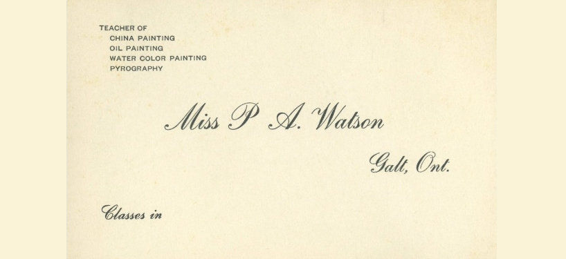 closeup of Phoebe Watson's business card